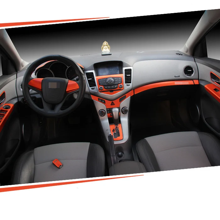 

Car-Styling Brand New Car Interior Center Console Color Change Carbon Fiber Molding Sticker Decals For Chevrolet Cruze