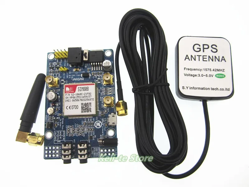 

SIM808 Module GSM GPRS GPS Development Board IPX SMA with GPS Antenna for Arduino Raspberry Pi Support 2G 3G 4G SIM Card