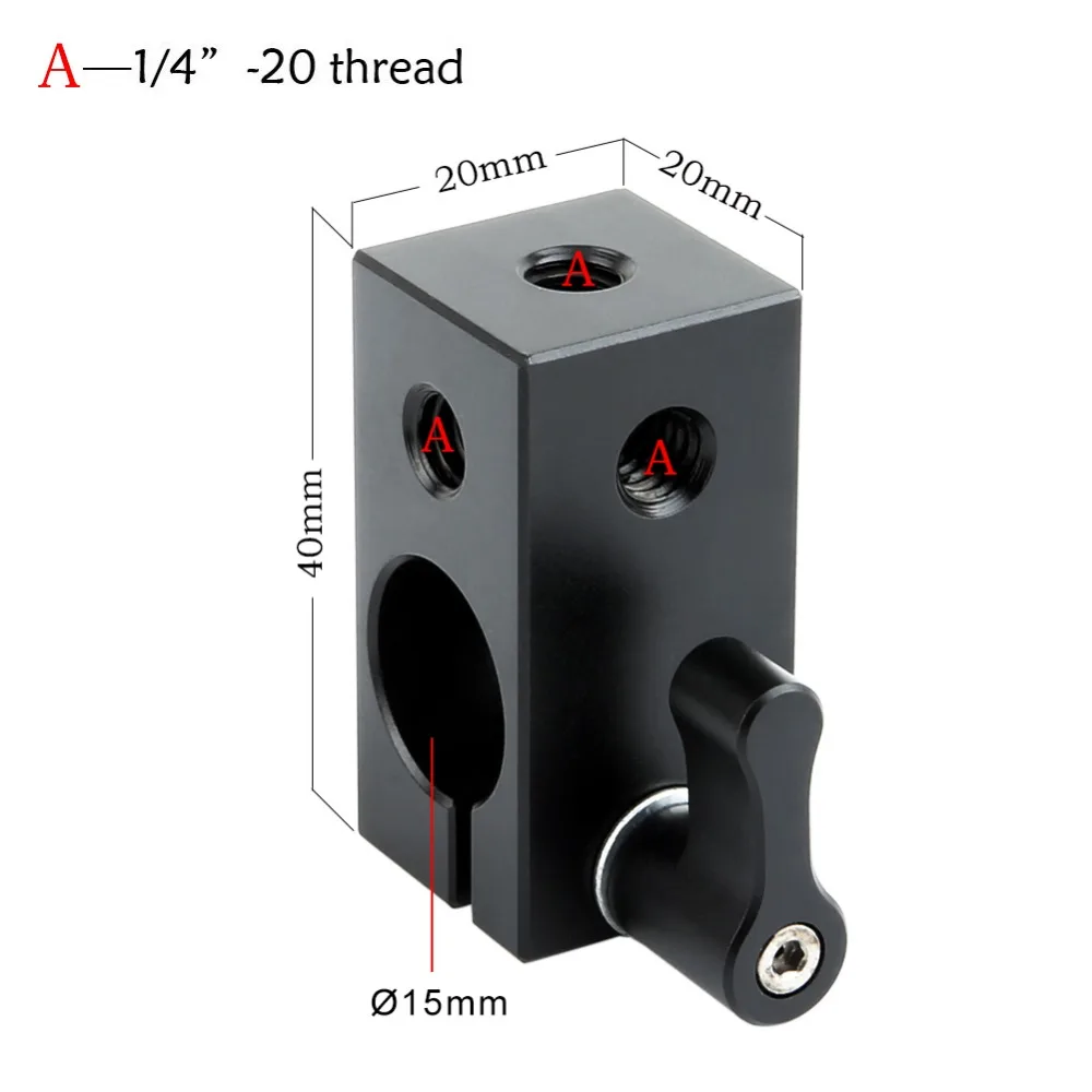 Niceyrig Braçadeira de Haste 15 mm Equipamento de Montagem por Parafuso Abraçadeira para Câmera Dslr Peças por Pacote - Image 2