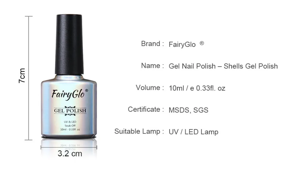 FairyGlo 10 мл Лак для ногтей Оболочка Русалка тиснение краски Лак для ногтей Nail Art Nagellak замочить от ногтей Гель-лак Vernis a Ongle чернила