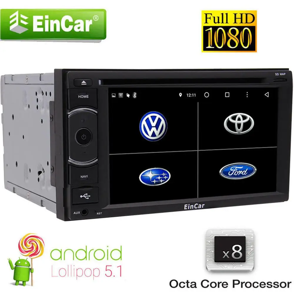 6.2 ''двойной 2 DIN Android 5.1 qcta core dvd-плеер Радио стерео GPS Wi-Fi 4 г | Автомобили и