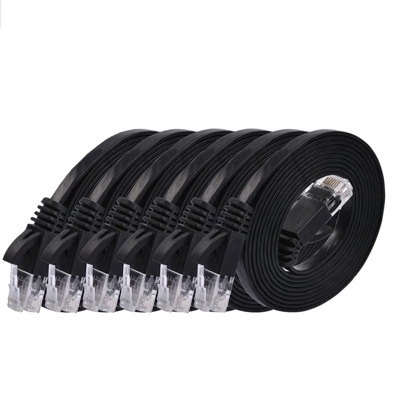6 упаковок 5 м 15 футов кабель CAT6 плоский UTP Ethernet сетевой RJ45 соединительный LAN