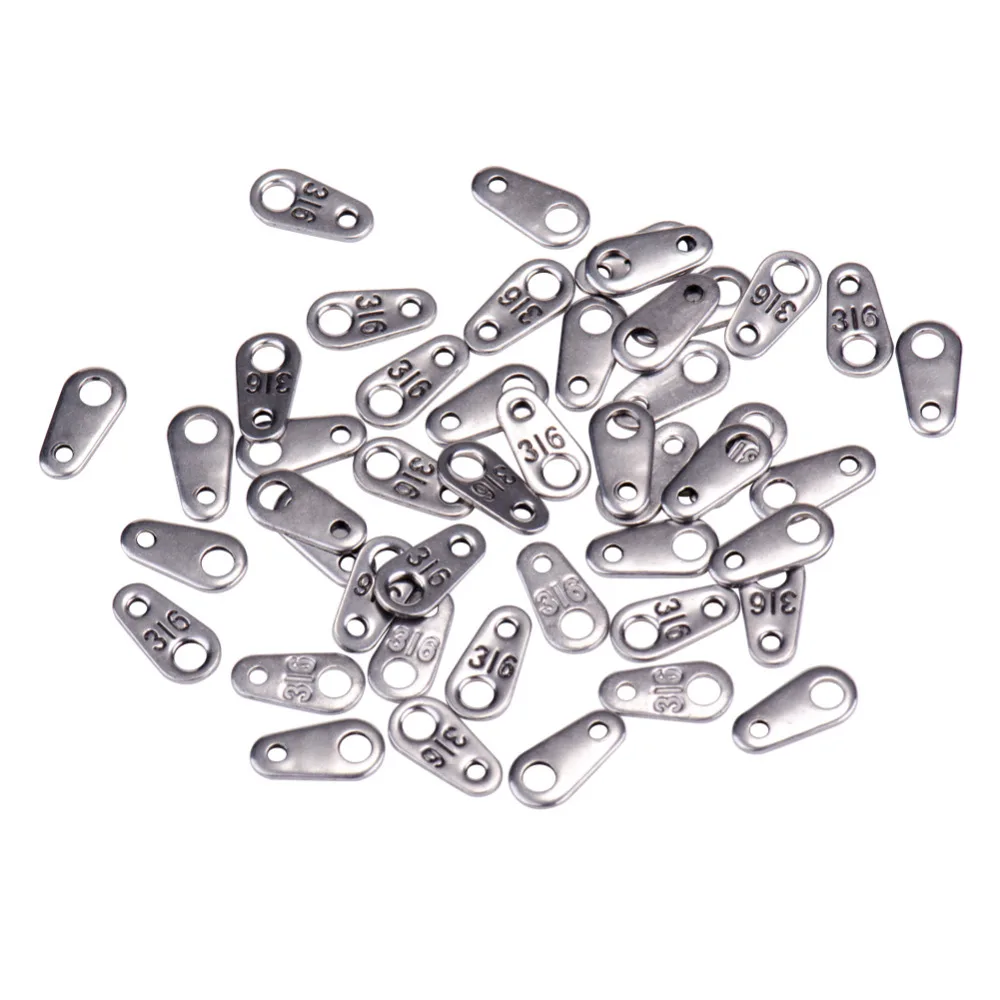 316 Stainless Steel Chain Tabs 7.5x4mmin Jewelry Findings & Components