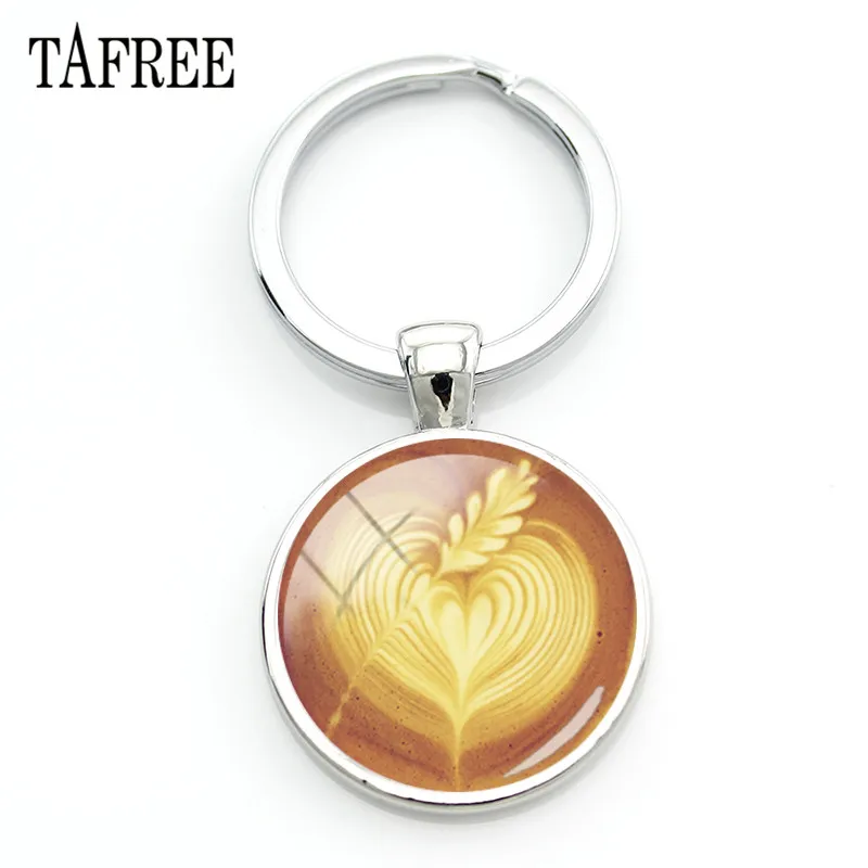 TAFREE кофе латте резьба Любовь сердце искусство брелок кольца шоколада Печать