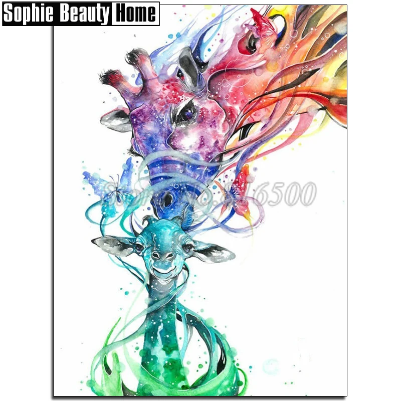 DIY Diamond Painting Cross Stitch Mosaic Animal Giraffe&ampButterfly Full Embroidery Christmas Decor for Home18A109 | Дом и сад