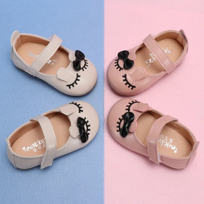 

Spring New Baby Girls Princess Bow Shoes Toddler Party Anti-slip Rabbit Ear First Walkers Baby Shoes Enfants size 15-25