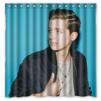 

Charlie Puth Decorative Shower Curtain Waterproof Polyester Fabric Bathroom Curtains Personalized Bath Screens 71*71 inch