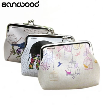 

Women's Fashion Bird Flower Mini Wallet Card Holder Case Coin Purse Clutch Bag
