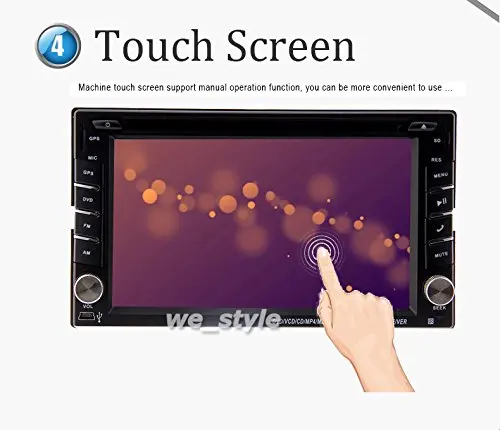 Sale Bluetooth Double 2 Din 6.2-inch Touch screen Car Stereo Radio DVD Player BT car mp3 mp4 Mic USB SD In Dash Headunit+ remote cont 3