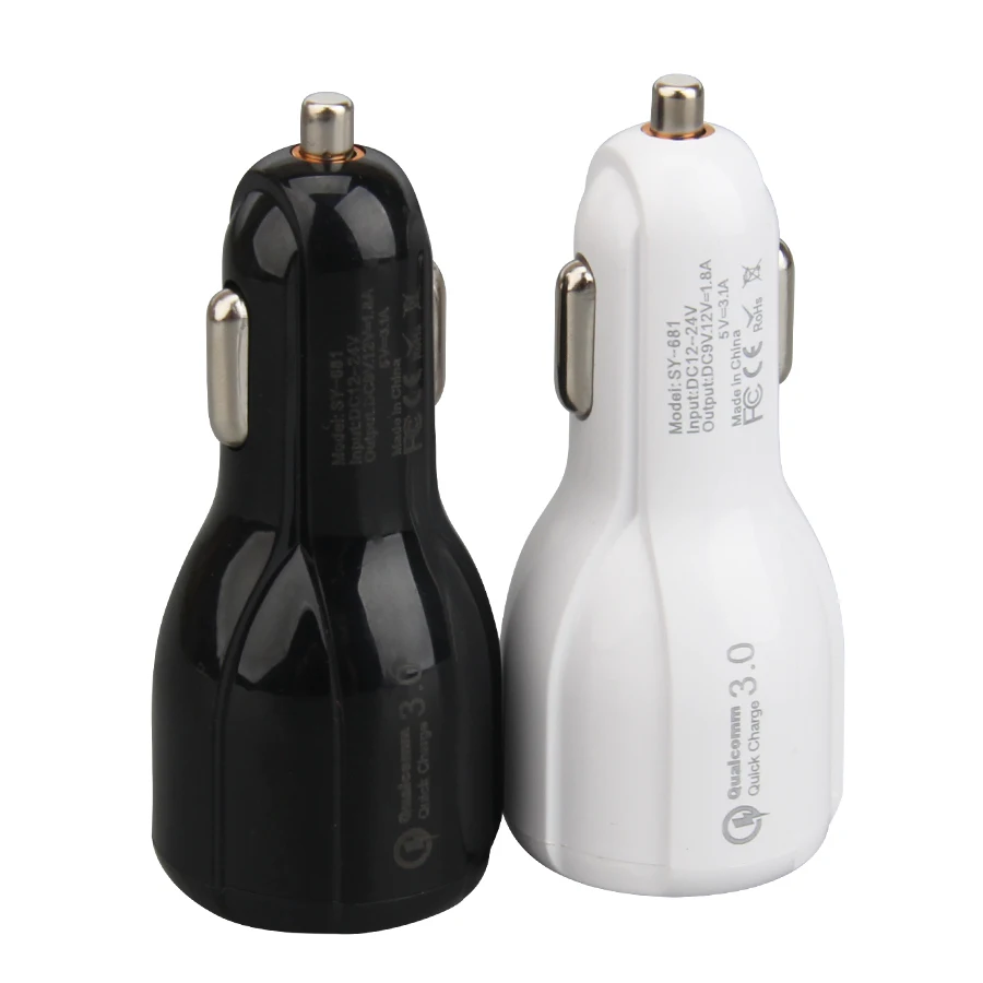 شاحن سيارة QC3.0 سريعة تهمة ل فون X XR XS ماكس اللوحي سريع شاحن 2 USB سيارة الهاتف محول ل فون 5 6 SE 6 S 7 8 زائد