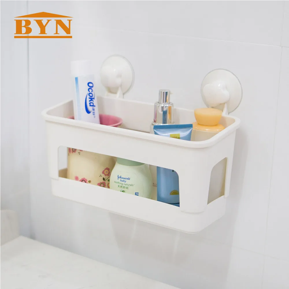 BYN Plastic Wall mounted Shower Caddy Bathroom Kitchen Rack Organizer