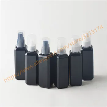 

100ml shiny black square PET bottle with plastic pump.for lotion/hand wash/Shampoo/moisturizer/facial water PET bottle