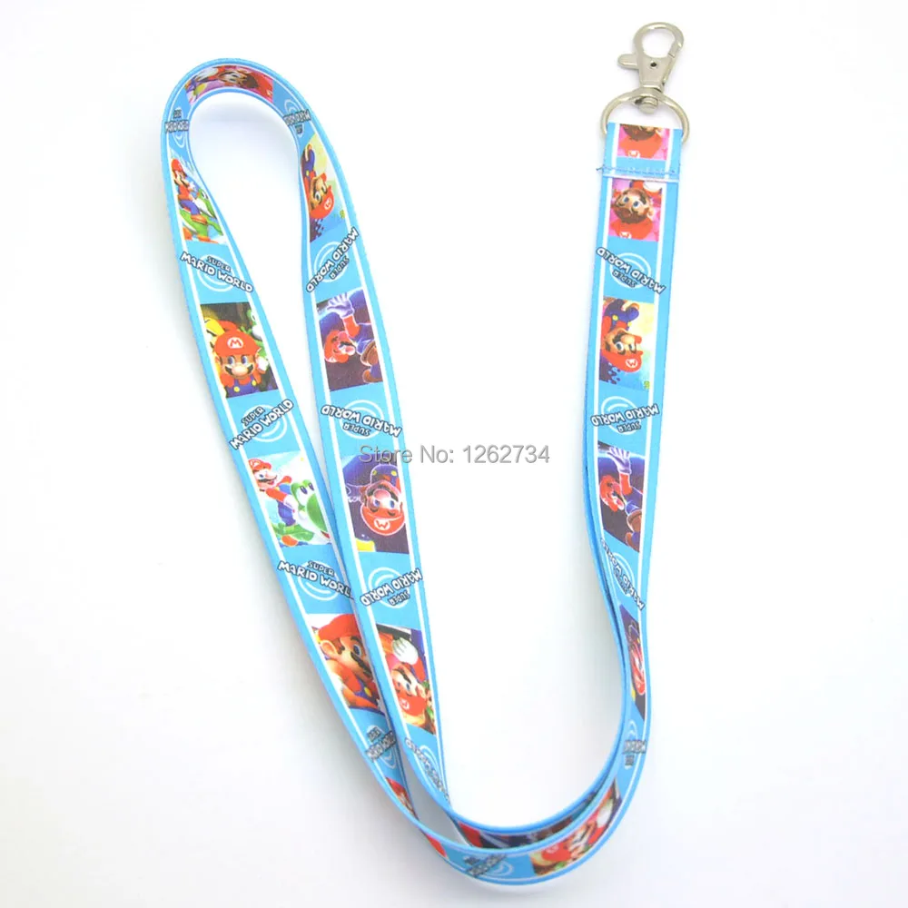 Super Mario Bros шейный ремешок для сотового телефона ID Card Key Lanyard PCXB