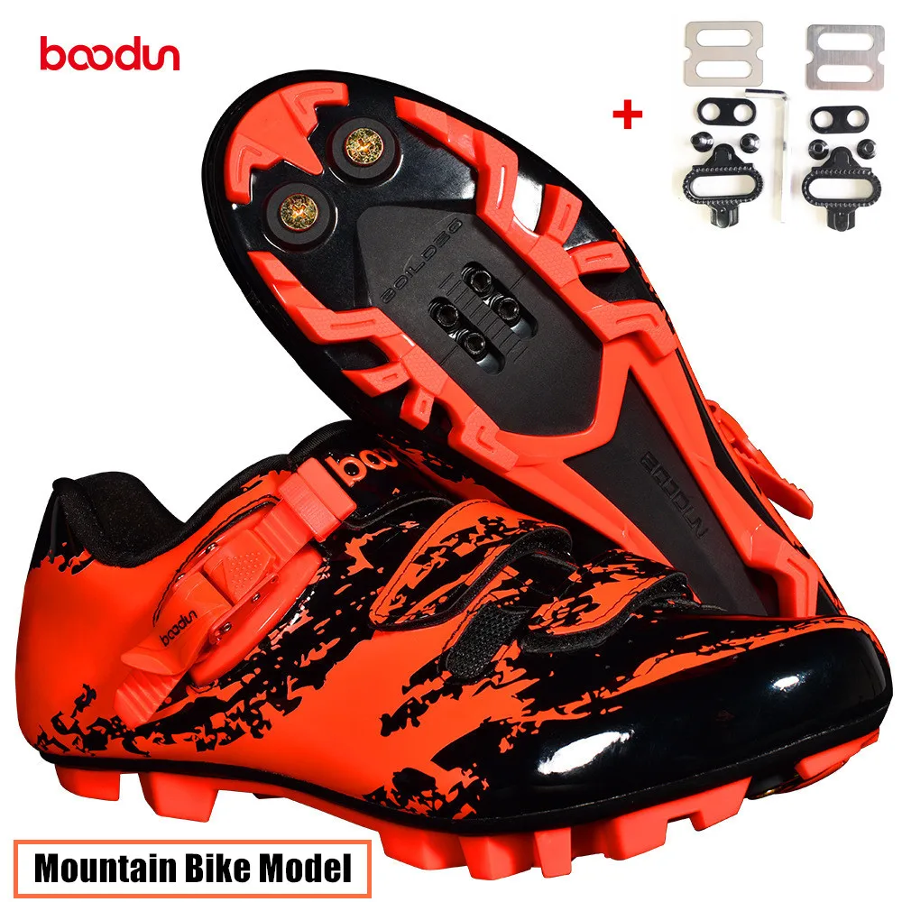 BOODUN zapatos de ciclismo para hombre suela de nailon 2019 nuevo antideslizante transpirable microfibra alta carretera bicicleta de montaña MTB bloqueo zapatos