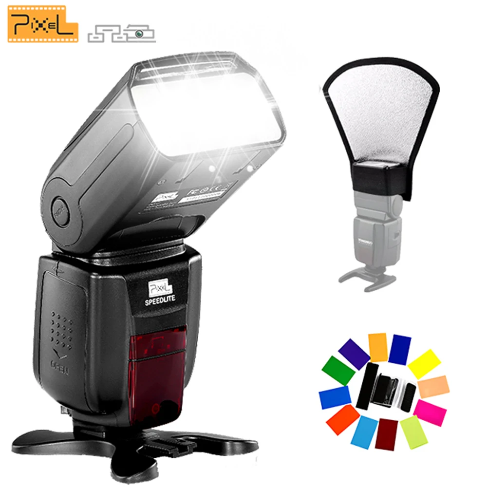 

Pixel X800N Standard Flash Speedlite Wireless TTL 1/8000S HSS For Nikon Camera vs YONGNUO YN-568EX YN-565EX TR-586EX MK-910