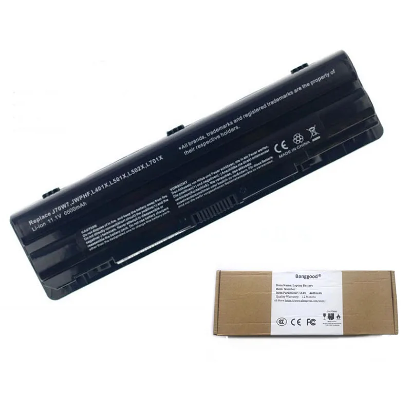 

New 11.1V 6600mAh Laptop Battery for Dell XPS 14 15 17 L401X L501X L502X L521x L701X 312-1123 J70W7 JWPHF R795X 0J70W7 R795X