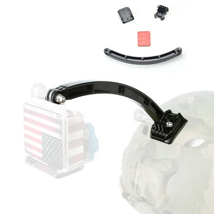 

Bike Motorcycle Cycling Helmet Extension Arm + Buckle + 3M Sticker For Gopro Hero 5 4 3+ 3 SJCAM Xiaomi Yi Sports Camera