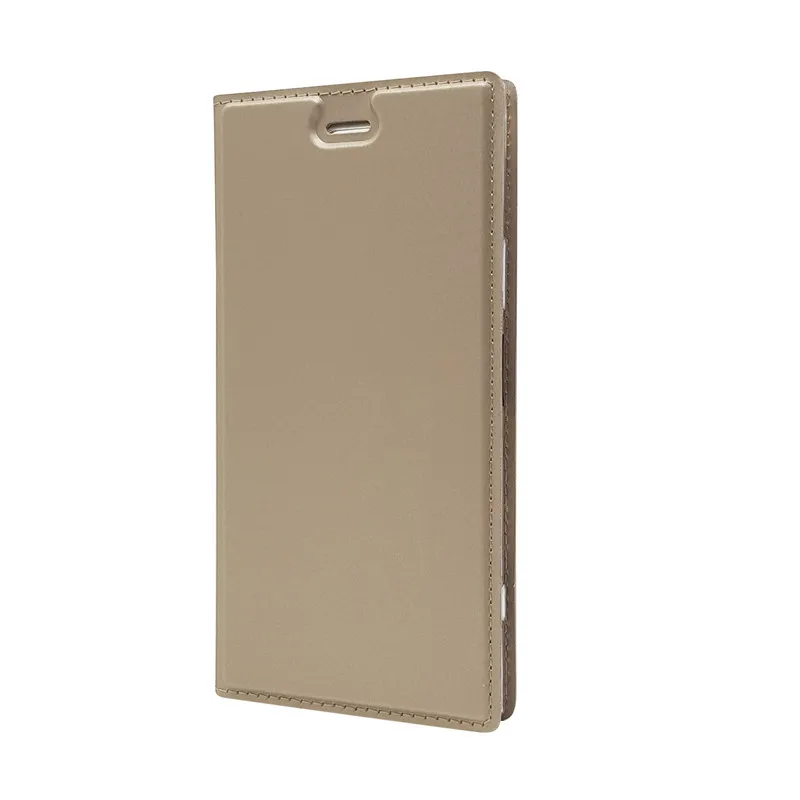 Кожаный чехол-книжка с бумажником для sony Xperia XA XA1 Plus XA2 Ultra Z5 X XZ Premium XZ1 XZ2 Compact L2 L1 Магнитный чехол с полной подставкой - Цвет: Золотой