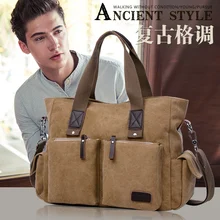 Top Quality Trendy men messenger bags men travel bag male shoulder bag Vintage canvas bags