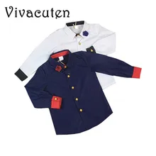 Новые свадебные рубашки с цветочным принтом для мальчиков, брендовые хлопковые рубашки с длинными рукавами для мальчиков, блузки для свадебной вечеринки для мальчиков, F078