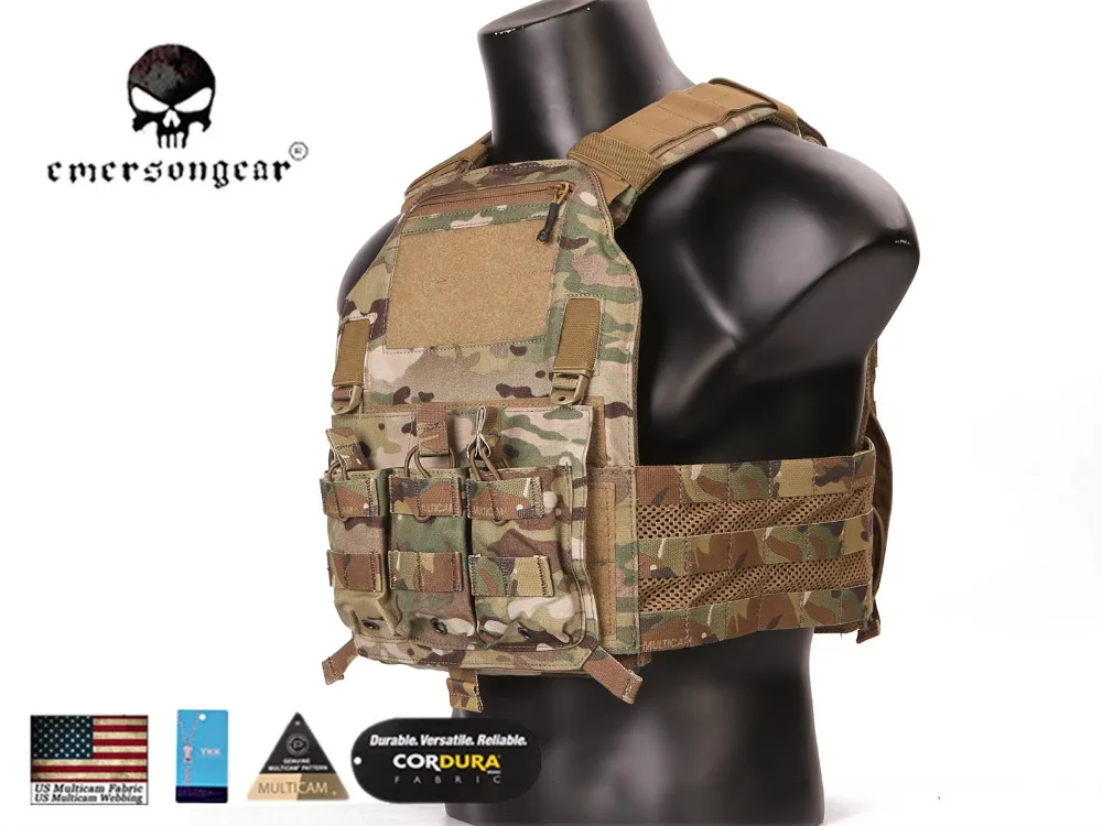 Emersongear 420 пластина Перевозчик Тактический уличный жилет стрельба военная облегченная модульная система переноски снаряжения 420 жилет EM7362MC Мультикам