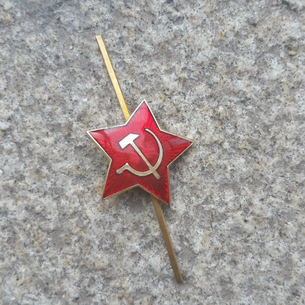 

WWII WW2 Soviet Army Cap Badge Red Stars with Axe Replicas 2cm RU/40259#2cm