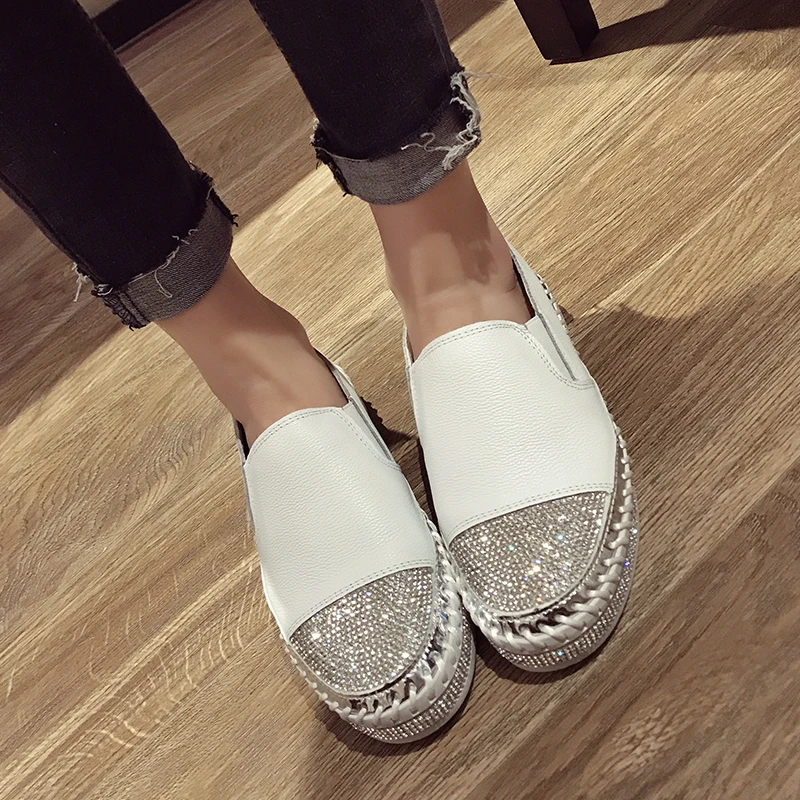 

pointed sequins bow decorated flat shoes comfortable single shoes low mouth with the style of women's shoes