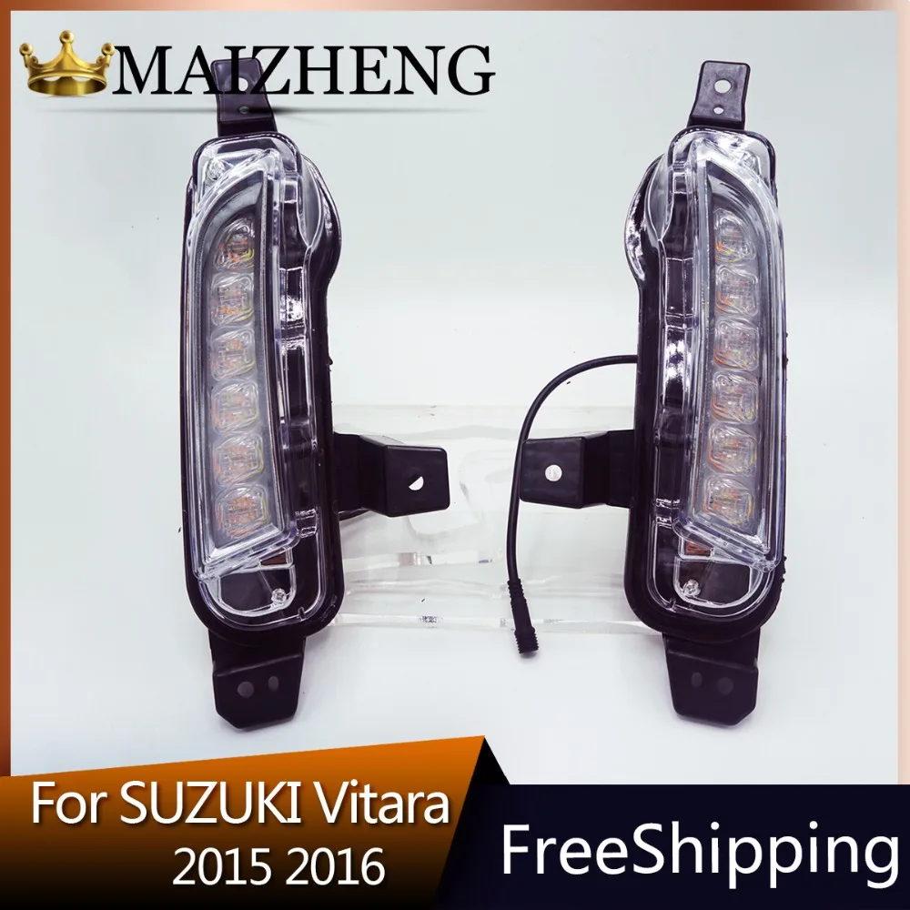 1 set For SUZUKI Vitara 2015 2016 LED DRL Daytime Running Lights