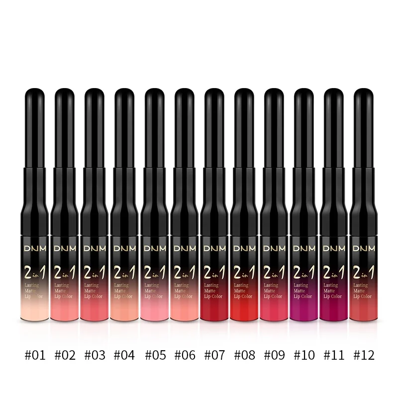 

Double Head lip gloss line lip glaze Matter Pencil Tint Tattoo Stain Makeup Waterproof Nude Pen Lip Gloss Stick