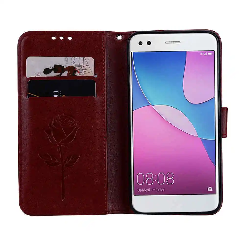 Флип чехол для Huawei P9 lite P9lite mini enjoy 7 Y6 Pro Nova 2017 телефона из искусственной кожи чехлы