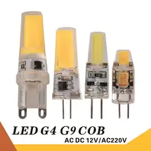 LED G4 G9 Lamp Bulb AC/DC Dimming 12V 220V 3W 6W 9W COB SMD LED Lighting Lights replace Halogen Spotlight Chandelier
