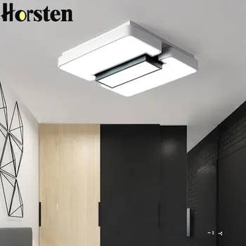 

Creative Modern Ceiling Lights Black and White Iron Acrylic Ceiling Lamp For Living Room Bedroom Remote Control Lighting Fixture