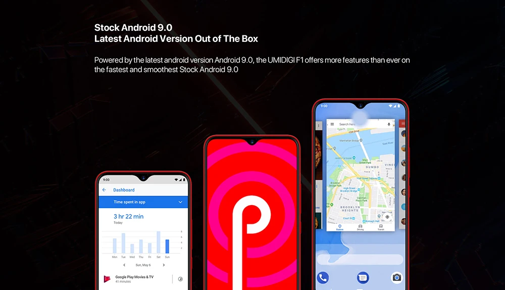 UMIDIGI F1 4G смартфон 6,3 ''Android 9,0 Helio P60 Восьмиядерный 2,0 ГГц 4 Гб ОЗУ 128 Гб ПЗУ 16,0 Мп отпечаток пальца 5150 мАч мобильные телефоны