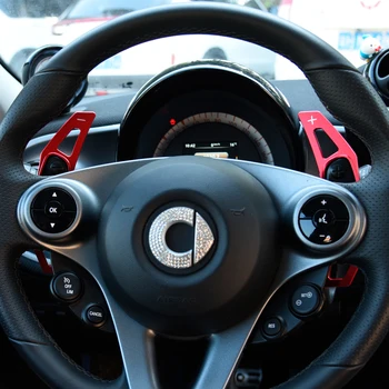 

2 pcs Aluminum alloy steering wheel shifting paddles for Mercedes Smart Fortwo Forfour 453 451 car accessories car modification