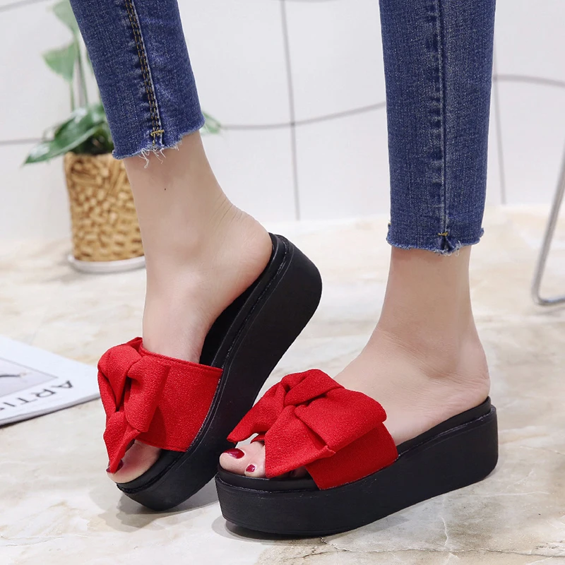 Brand Large Sizes 34-41 Wedges peep Toe Summer women's Shoes Woman Sandals slippers chunky sandals Brand Large Sizes 34-41 Wedges peep Toe Summer women's Shoes Woman Sandals slippers chunky sandals