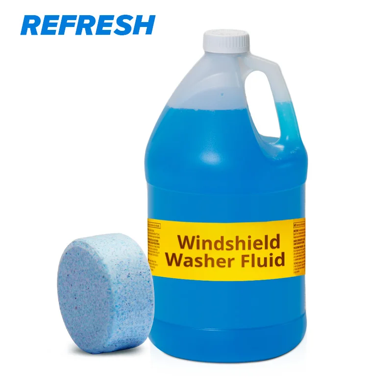Solid Washer Concentrate Making Up Windshield Washer Fluid Screen Wash