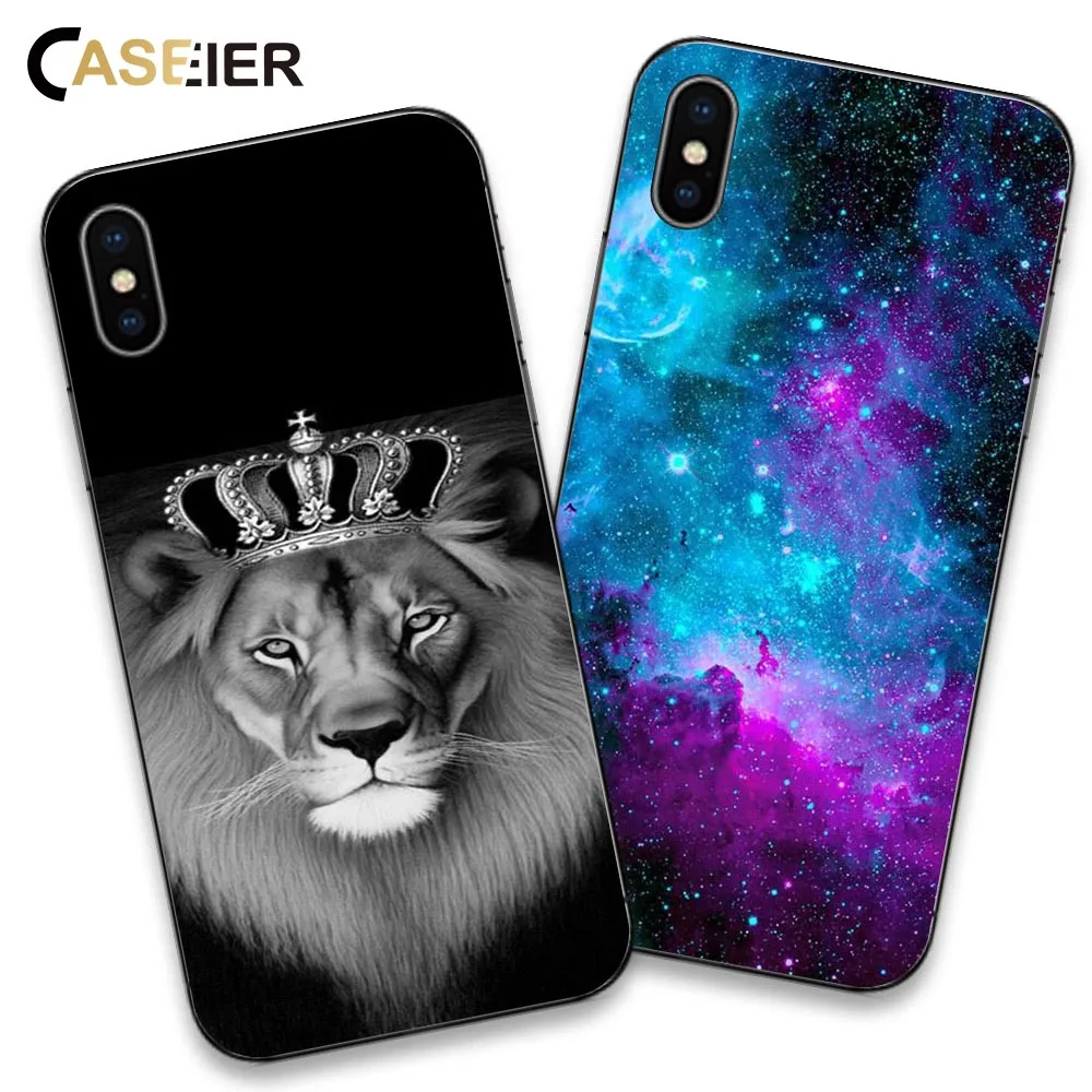 CASEIER Space чехол для телефона iPhone 6 6s 7 8 Plus силиконовые чехлы X XS 5S SE Роскошный мягкий