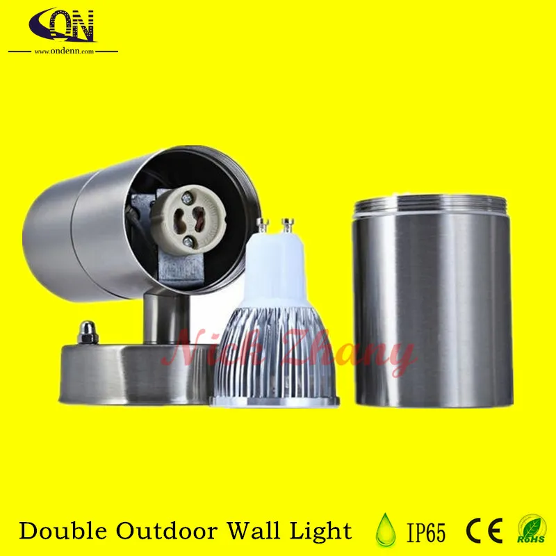 Супер яркий IP65 из нержавеющей стали двойной 2X5W 10w LED открытый сад вверх и вниз