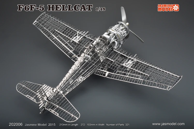 Discount All-metal alloy DIY assembly aircraft model 1/48 F6F-5 hell cat fighter skeleton puzzle 11
