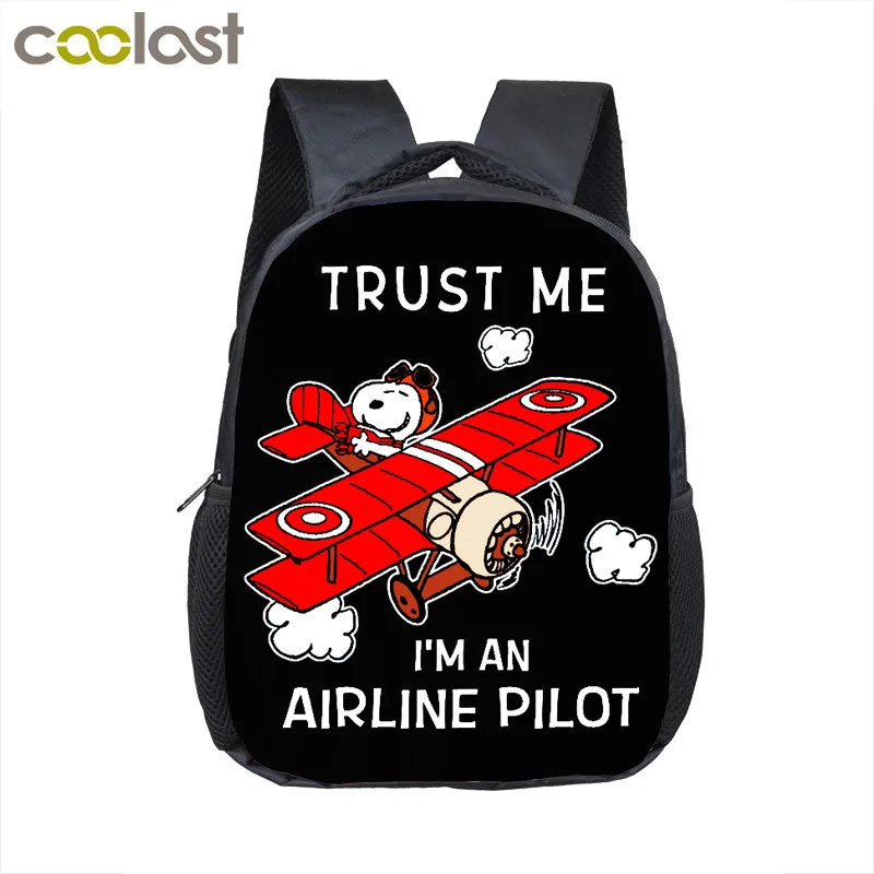 Airplane Pilots Kids Toddler Backpack Small Schoolbag I'm A Pilot