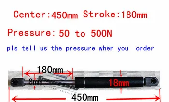 

free shipping 450mm central distance,180mm stroke,50 to 500N force pneumatic Auto Gas Spring, Lift Prop Gas Spring Damper