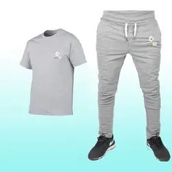 2019 новый летний хит продаж мужские комплекты футболки + штаны комплекты из двух предметов Повседневный Спортивный костюм новая мужская