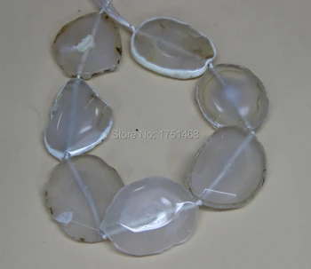 

Women Jewelry Large Druzy Faceted Stone Necklace Pendant Beads, White Gems statement Jewelry Making Finding, Freeshipment Women