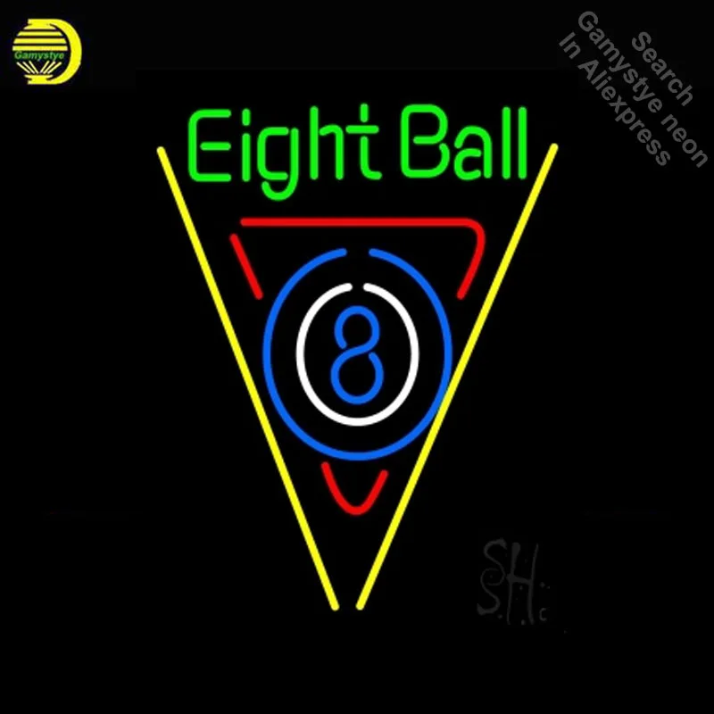 Neon Sign for Eight Ball Pool Bar Neon Bulb sign handcraft Real Glass tube Game Room windows Dropshipping neon bar lights Home Neon Sign for Eight Ball Pool Bar Neon Bulb sign handcraft Real Glass tube Game Room windows Dropshipping neon bar lights Home