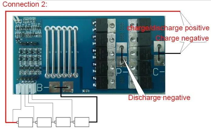 4S 50A 12,8 V LiFePO4 BMS/PCM/PCB Защитная печатная плата батареи для 4 пакетов 18650 Батарейный элемент с балансом