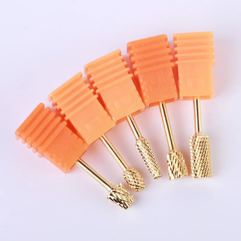 

1 PC Gold Nail Drill Bits Mixed-Size Nail File Tool For Electric Machine Gel Polish Remover Nail Art Tool Cutting Drill Bits