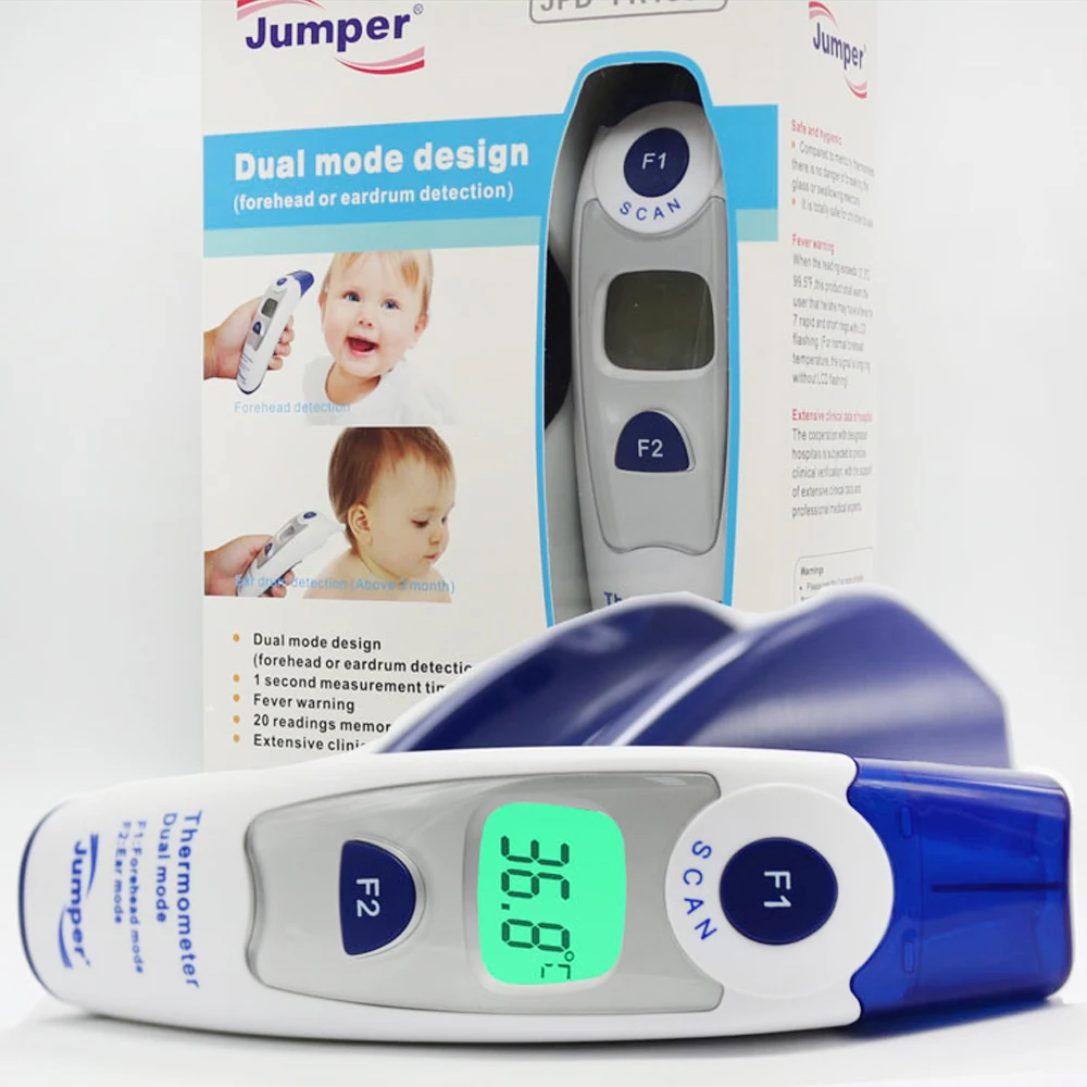 CE FDA BabyAdult Thermometer electronic Ears Forehead Thermometers LCD Digital Laser Infrared Body Temperature Thermometer
