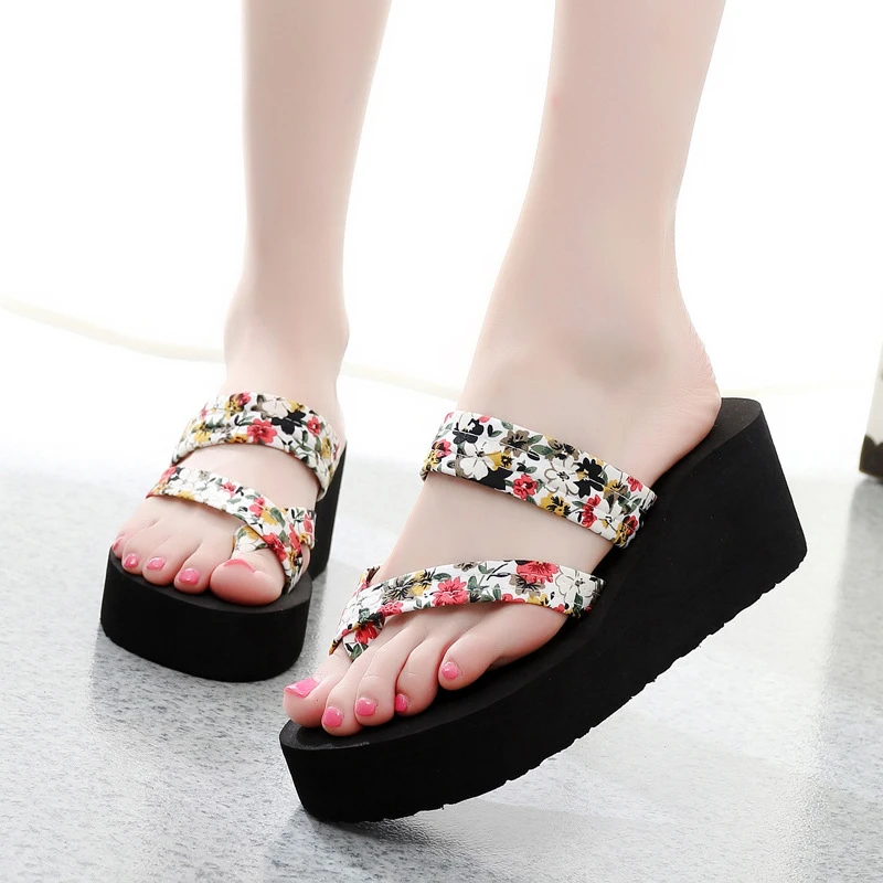 Womens Flip Flops High Platform Wedge Heel Summer Sandals Casual Slippers Shoes Womens Flip Flops High Platform Wedge Heel Summer Sandals Casual Slippers Shoes