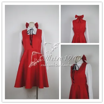 

Anime The Witch's House Ellen Dress Cosplay Costume Shirt+Dress+Bowknot