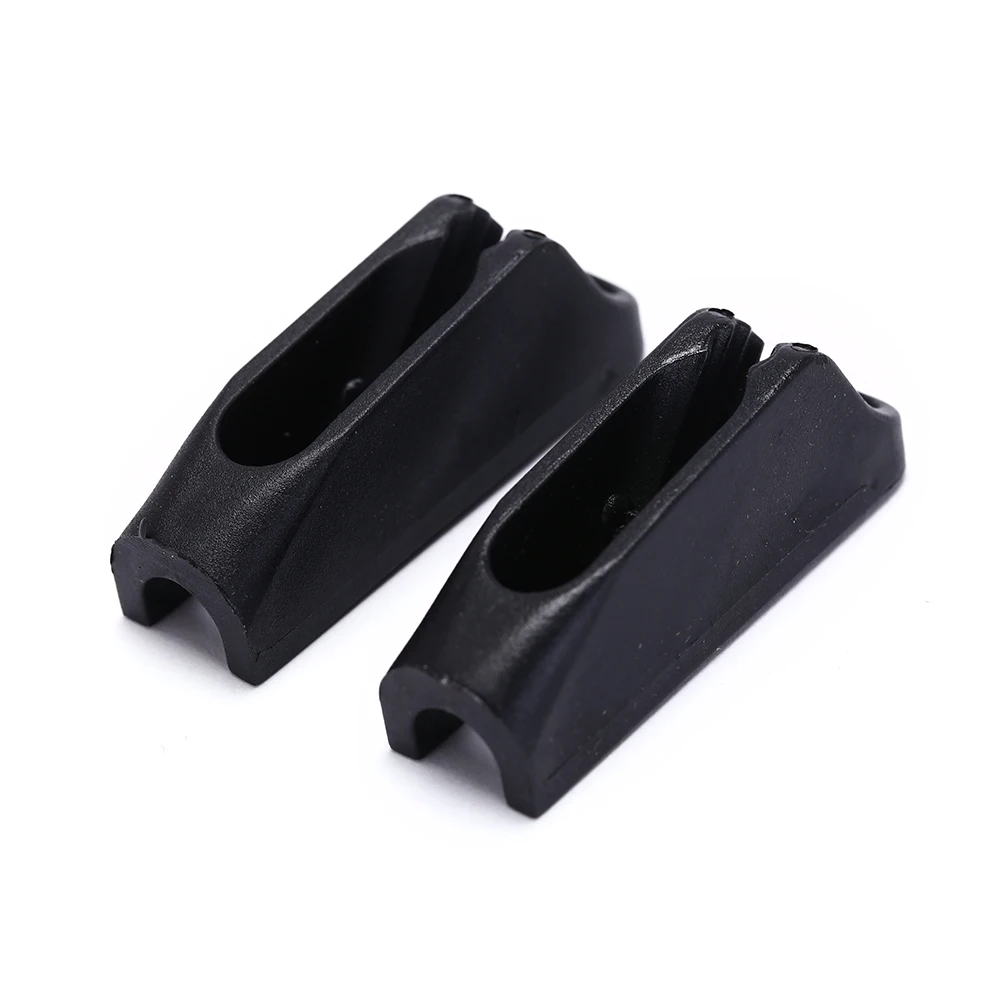 2PC Outdoor Black Nylon Self lock Rope Cord Tensioner Runner Safety